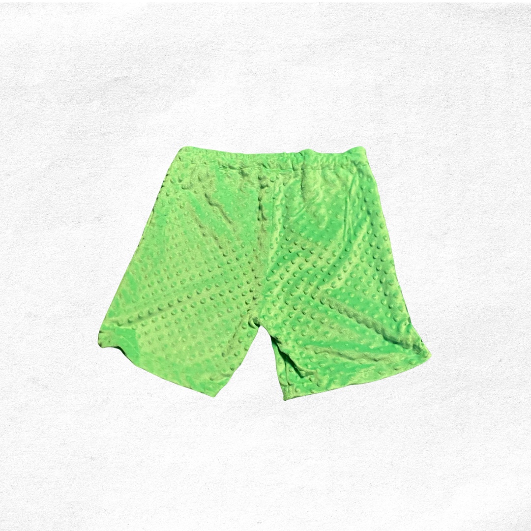 Green Soft Minky Dot Shorts