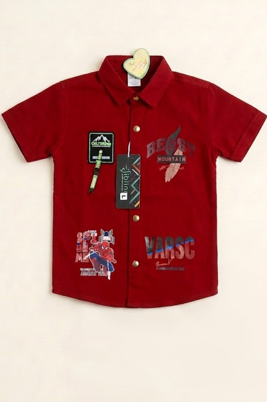 Red Siblings Casual Shirt